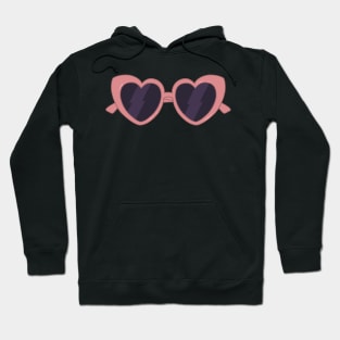 pink heart shaped sunglasses aesthetic dollette coquette Hoodie